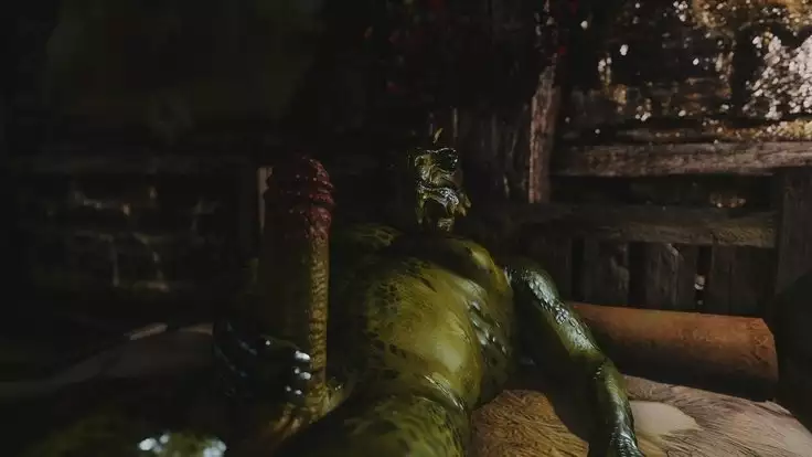 Skyrim Dragon-Whore and Argonian