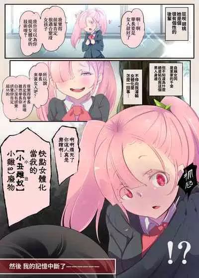 [Yaseuma Lo-Ru] Kouhai-chan ni Kankinsarete, Urasekai de Nyoutaika Mesuochi Seidorei ni Sareru Manga - Trans Dark Bitch Pierrot [Chinese]