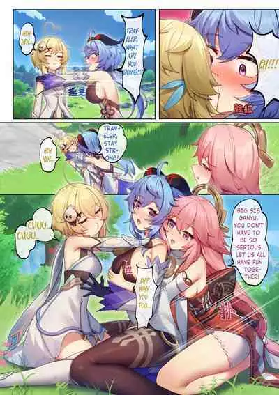 Teyvat ni Teni Shitara, Chimyaku Ijou de Minna Les ni Nacchatta | When I was Teleported to Teyvat, A Ley Line Disorder Turned Everyone into Lesbians