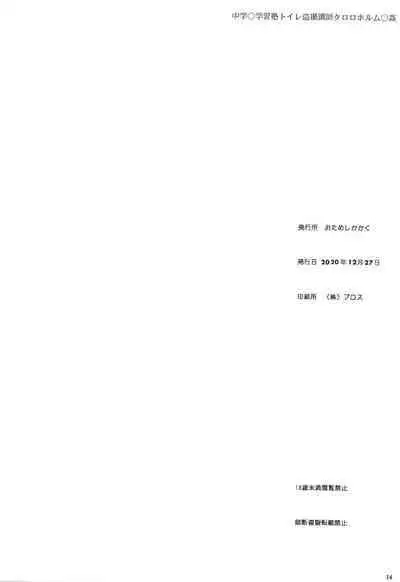 Chuugaku〇 Gakushuujuku Toilet Tousatsu Koushi Chloroform 〇kan