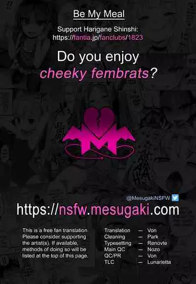 [Harigane Shinshi Doumei (Harigane Shinshi)] Gohan ni Nattene | Be My Meal [English] [Mesugaki] [Digital]