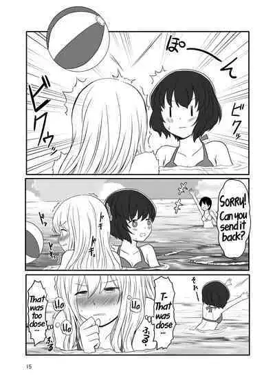 Umi de Roshutsu Play Shichau Yuriple | A yuri couple does exhibitionism at the beach