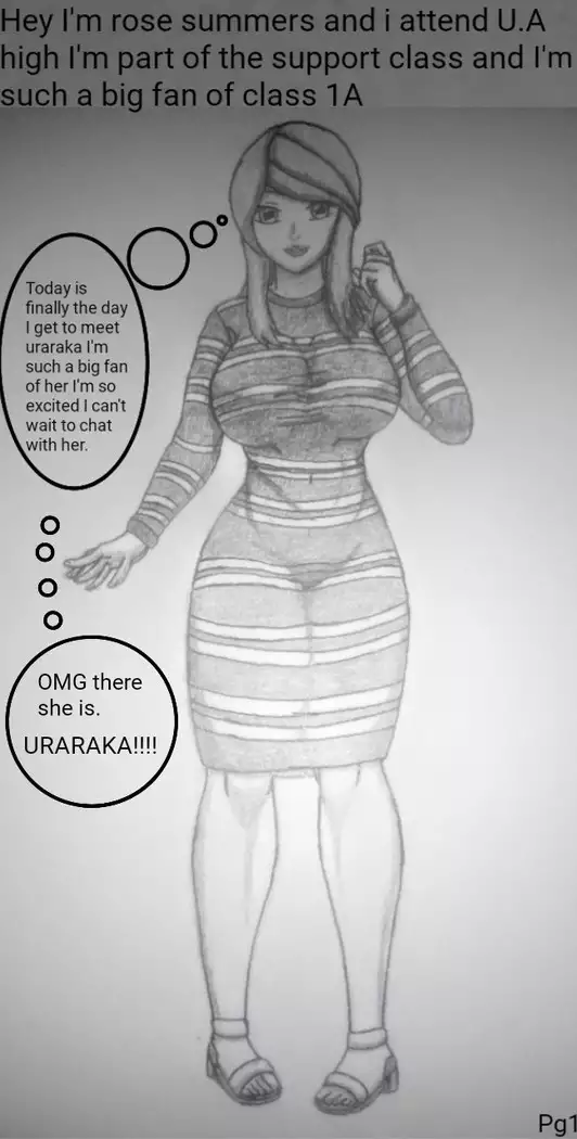 A bimbo at U.A highschool