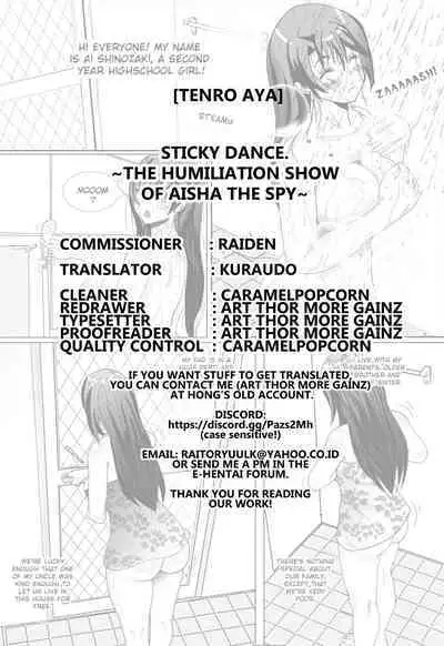 [Tenro Aya] Sticky Dance ~Mittei Aisha Chijoku no Slime Show~ | Sticky Dance. ~The Humiliation Show of Aisha the Spy~ (2D Comic Magazine Slime Kan Futaana Zeme de Funshutsu Acme Vol. 2) [English] [Kuraudo] [Digital]