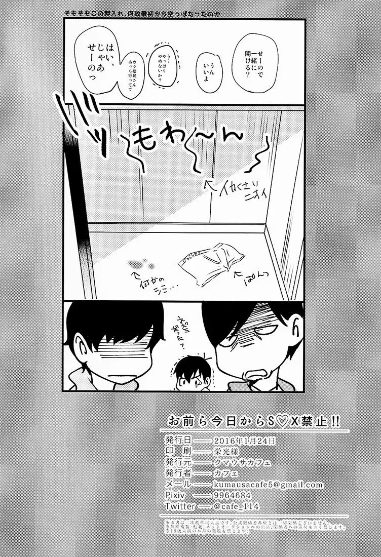 Omaera Kyou kara SEX Kinshi!!