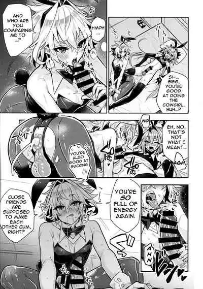 [ITOPAN! (HAORO)] Naka no Ii Shinyuu wa Bunny Cosplay Kijoui Koubi o Sururashii zo | Rider, I Heard That Good Friends Are Supposed To Have Cowgirl Sex While In Bunny Cosplay (Fate/Grand Order) [English] {Doujins.com}