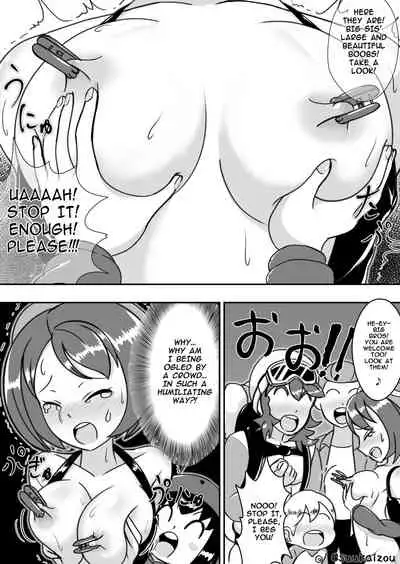 Yuri-chan, Pokemon pretend to be naked and take a walk with a nipple lead