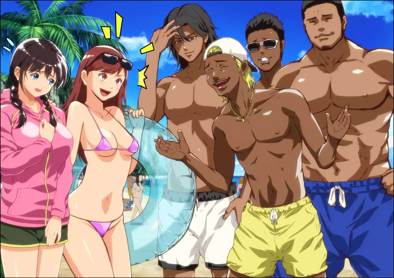 Kareshi Ga Irunoni Gouin Na Nanpa Otokotachi Ni Moteasobarechau Onnanoko