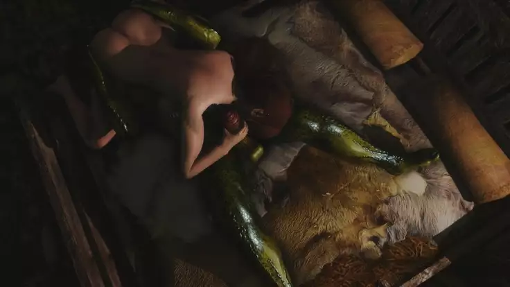 Skyrim Dragon-Whore and Argonian