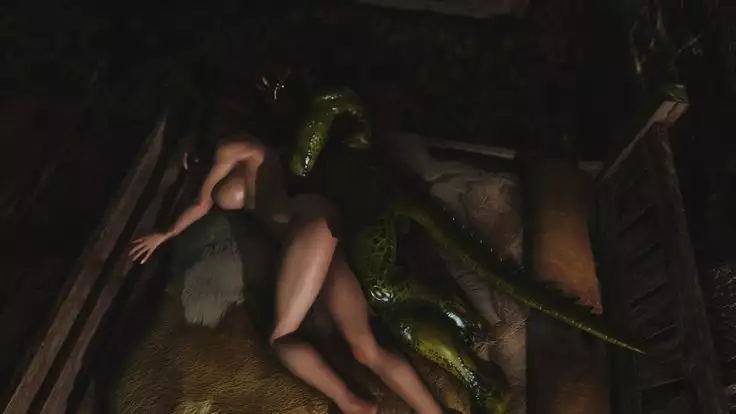 Skyrim Dragon-Whore and Argonian